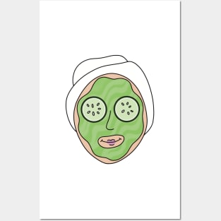 Spa Day Cucumber Mask Posters and Art